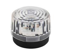 Velleman Luz intermitente LED transparente, 12 V DC, 100 mm, 15 LED blancos, luz de señalización y advertencia, flash 80-120 por minuto, IP20 ABS acrílico, para garaje taller alarma