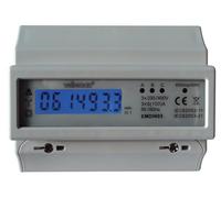 Velleman medidor de kwh profesional, 1 fase, para el montaje de riel d