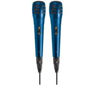 Velleman Micrófono, dinámico, unidireccional, 3 m de Cable, Azul (Paquete de 2)