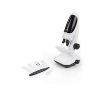 Velleman Microscopio para teléfonos Inteligentes, Aumento de 50 a 400x, Enfoque Ajustable, con LED reflexivo, Ideal para investigar Plantas, minerales, Insectos y más
