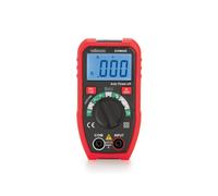 Velleman Multímetro digital, pantalla LCD, CAT III/600 V, apto para medir voltaje CA/CC, resistencia, temperatura, transistores, diodos y continuidad, prueba de batería, linterna, función NCV, cables