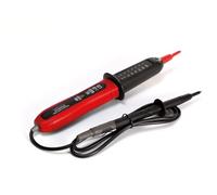 Velleman Probador de voltaje bipolar, para AC y DC, CAT III, de 12 a 400 V, pantalla LED, indicación de polaridad, preciso, para interior y exterior, negro/rojo