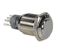 Velleman R1710 SPDT 1NO 1NC - Interruptor de botón (metal, redondo), multicolor