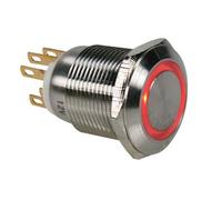 Velleman r1900r - botón de presión para agujero de montaje (acero in