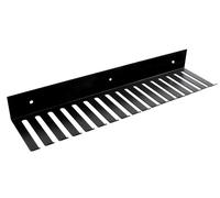 Velleman Soporte de ahorro metálico negro para pared - 16 ranuras, 10 mm x 100 mm, más de 50 cables