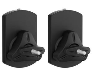 Velleman Soporte de pared universal para altavoces, placa de pared deslizante, capacidad de carga de 8 kg, rotación de 360°, inclinable 30° en todas las direcciones, 4 opciones de montaje, ABS, negro