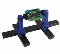 Velleman Soporte para placa de circuito impreso con base, pinza PCB, soporte de soldadura ajustable, soporte giratorio 360°, apto para placas de hasta 14 x 20 cm, pinza de precisión para reparación y