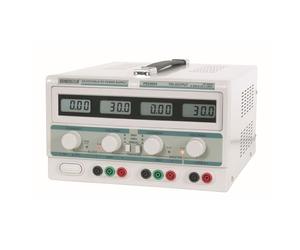 Velleman Suministro de Laboratorio, Ajustable, 2 x 0-30 VCC/0-3 A, + 5 VCC Fijo/3 A, limitación de Corriente, protección contra Cortocircuitos, 4 LCD, Pantallas Grises