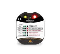 Velleman Tensión de la toma y la tensión de la tierra, con LED y timbre, Cat II, 230 V, detecta errores de cableado, diagnóstico inmediato, para uso profesional y doméstico