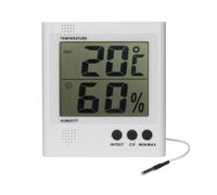 Velleman Termo-higrómetro digital LCD grande, temp. interior y humedad, memoria, alarma congelación