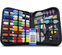 Vellostar Kit de costura portátil a mano para adultos y principiantes, kit de aguja e hilo para reparaciones de ropa en el hogar, kit de costura con hilos de 36 colores, suministros de costura y