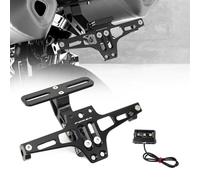 VELLOW Soporte para Matrícula Trasera Ajustable para Motocicleta, Accesorios De Luz para H&Onda Forza 125, 250, 300, 350, 750 Accesorios (Color : Negro)