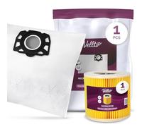 Vellto Bolsa Aspiradora Compatibles Con Kärcher 2.863-314.0 WD3 SE3001 WD2 PLUS SE 4001 4002 V12 V15 V17 KWD1-3 WD3.200 KFI 357 Repuesto Con Filtro De Aire