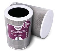 Vellto Filtro HEPA H13 Para Purificador De Aire Compatible con Xiaomi Mi Air Purifier 2 2S 2H 3H 2C 3C Pro Negro Gris Carbón Activo Chip RFID Repuesto Sustituible Hogar