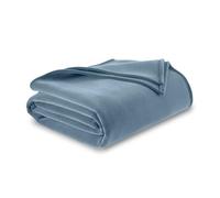 Vellux 1B07038-Manta Aislante Original Estilo Hotel, Lavable a máquina, Suave, acogedora, cálida, Apta para Mascotas, para sofá, Cama matrimonial, tamaño, Color Azul, Nailon, Full Queen