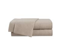 Vellux Solid Jersey Knit 4-Piece Full Size Sheet Set - Cotton Blend - Solid Sheet Set - Ultra-Soft & Cozy T-Shirt - Bed Sheet Set - Deep Pocket - Easy Care - Taupe Sheet Set (Full, Topo)