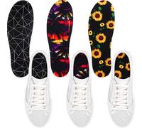 Velmitten 3 pares de calcetines invisibles sin calcetines, plantillas lavables para zapatos descalzos, sin deslizamiento, sin malos olores, Bonito estilo.