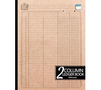 Velmoora 2 Column Ledger Book: Clean and Simple Financial Logbook for Personal Budgeting, Cash Flow Tracking and Small Business Records