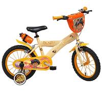 Vélo ATLAS Des Sables (14 Pulgadas, con 2 Frenos, Placa Delantera Decorativa, bidón y portabidón Trasero, 2 estabilizadores + Guardabarros) Bicicleta, Niños, Prince de Las Arenas, 14''