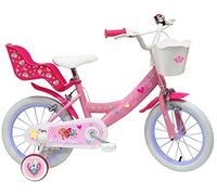 Vélo ATLAS Vélo 14'' Pat Patrouille Fille Bicicleta de 14 Pulgadas para niño y niña, Patrulla Canina, Stella, Niñas, Rosa