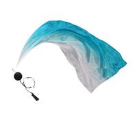 Velo de baile de seda de Poi, hermosas banderas de baile con bolas de swing, coloridos velos de danza del vientre, hermosas banderas de adoración con degradado para iglesia de baile, actuaciones de