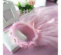 Velo de flores para niñas, fiesta de compromiso, boda, velo con flor para fotografía de portador