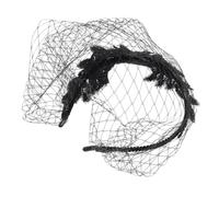 Velo de Jaula Retro Lace Veil Headband Elegant Mesh Headdress for Women Wedding Party Ball Bridal Bridesmaid Cosplay Mysterious Glamorous