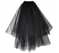 Velo de Novia Elegante Black Brides Wedding Veils Lace Short Bridal Double-layer Gauze Mesh Veil Women Girls Party Headwear Accessories(Color2)
