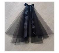 Velo de Novia Elegante Black Brides Wedding Veils Lace Short Bridal Double-layer Gauze Mesh Veil Women Girls Party Headwear Accessories(Color4)