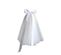 Velo de novia elegante, lazo de satén de calidad duradera para una boda de ensueño en la iglesia.