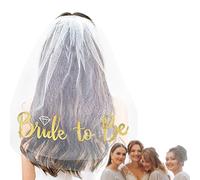 Velo de Novia para Ser,Velos de Boda Cortos de Tul,Velo de novia Despedida de soltera Velo de despedida de soltera - Tul corto con peine, suministros de despedida de soltera para decoración de comprom