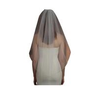Velo de novia sencillo una sola capa con borde oro blanco for bodas, estilo estudio fotográfico viaje Para Fiesta De Boda Decoración