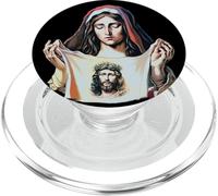 Velo de Santa Verónica Cara Santa Devoción Católica Santo Nombre Jesús PopSockets PopGrip para MagSafe