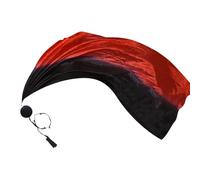 Velo de seda de baile Poi | Bolas de seda Poi lanzar | Bola de baile de vientre de seda | Hermosas banderas de baile con bolas de impulso - Hermosos colores degradados adoran banderas para iglesia de