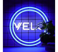 Velo - Letrero de neón para decoración de tienda de humo o cueva de hombre, exhibición publicitaria LED brillante para sala de fumadores o tienda de vapeo, fácil de colgar, PVC, 14 x 17 pulgadas