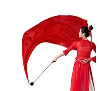 Velo Poi Seda,Velo de seda Poi,Balones de swing Banderas de baile Banderas de baile de alabanza | Velo de danza del vientre colorido, hermosas banderas de adoración de colores degradados para la