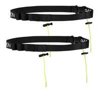 VeloChampion Cinturón de Running Ligero para Hombre Y Mujer. 6 Bucles Geles Energéticos. Porta Dorsal con Ajuste Elástico - Sin Necesidad De Imperdibles - Estilo De 2 o 3 Topes (2, 2 Topes)