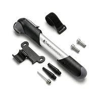 VeloChampion Mini Bomba de Bicicleta 100 PSI para Bicicletas y Balones | Compatible con válvulas Presta, Schrader y Dunlop. Incluye soporte para cuadro, aguja para balones y diseño portátil