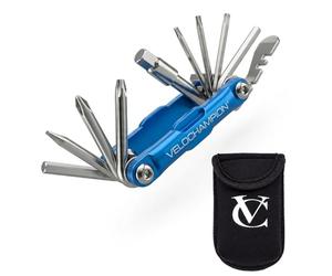 VeloChampion Multiherramienta para Bicicleta 14 en 1 con Funda de Neopreno