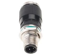 Velocidad Adaptador RJ45 de 8 Pines de 12 mm Adaptador de código D de 4 Pines a Cat6 para Sistemas de automatización Configuraciones Plug and Play de 10 / s Acoplador Impermeable