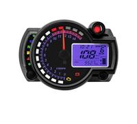 Velocidad Gear Display Cuentakilometros Digital Ajustable Motocicleta Cuentakilometros Universal Instrumento MAX 299KM/H 7 Colores Montaje Salpicadero(Type A)