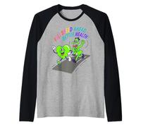 Velocidad máxima por Delante para un Mejor diseño de Salud: Retro Run Camiseta Manga Raglan