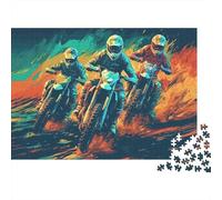 Velocidad Pasión Motiva Puzzle Moto Papel 1000 Piezas Adultos Educativo Arte de Pared Moto Rompecabezas Cartón Grueso Interacción Familiar 70x50cm/1000pcs