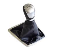 Velocidades Pomo Compatible Con Ford Para Focus-2 Para MK2 Para FL Para C-MAX 2006 2007 2008 2009-2011 Pomo De Palanca De Cambios Manual De 5/6 Velocidades Funda De Fuelle(White-5Speed-Big)