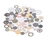 Velocidades Punk de Vapor, Encanto de Aleación Colgante Reloj Montador de Rueda Vintage Esqueleto Metálico Esqueleto Steampunk Watch Engranaje Decoración Suspendida, Pack de 100 G con muchos tamaños