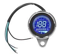 Velocímetro Aramox 0-160 KM/H LCD Digital LED Indicador de Velocidad GPS Velocímetro Odómetro Impermeable para Motocicleta 12V DC Estilo Retro Cromado