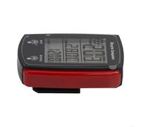 Velocímetro con cable para bicicleta con pantalla LCD retroiluminada para una visibilidad clara día o noche, menú inglés, construcción ABS (rojo)