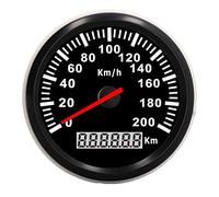 Velocímetro, cuentakilómetros, odómetro digital IP67, retroiluminación roja, acero inoxidable, cristal antivaho para yate, barco, marino, 85mm, 3,35 pulgadas