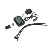 Velocímetro de bicicleta con sensor de cable e imán para lecturas precisas del odómetro de velocidad, interfaz en inglés (negro)