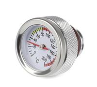 Velocímetro De Motocicleta Tapa de tanque de combustible para motocicleta M20x2.5, indicador de temperatura de aceite de 0 a 200 Celsius, punteros, termómetro, Medidor Conjunto De Instrumentos(Silver)